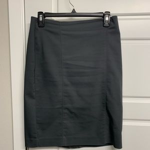 Gray pencil skirt.